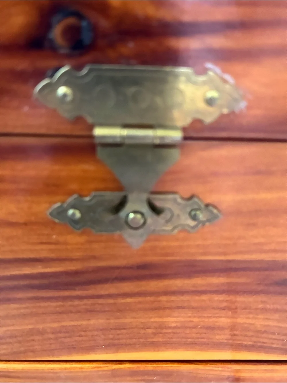 Handmade Wooden Jewelry/Storage Box with Inlaid Star 14x9.5x7